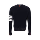 Thom Browne Blauer Fleece-Wollpullover