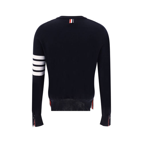 Thom Browne Blauer Fleece-Wollpullover