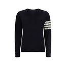 Thom Browne Blauer Fleece-Wollpullover
