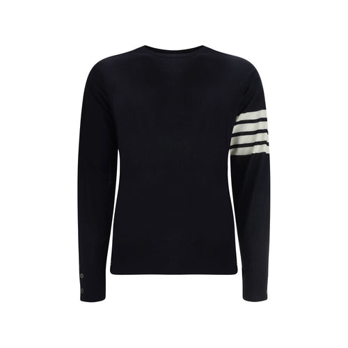Thom Browne Blauer Fleece-Wollpullover