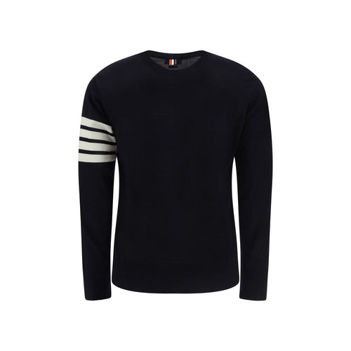 Thom Browne Blauer Fleece-Wollpullover