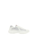 Prada White Calfskin Bos Taurus Low-Top Sneakers