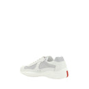 Prada White Calfskin Bos Taurus Low-Top Sneakers