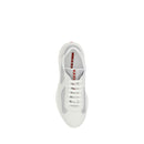 Prada White Calfskin Bos Taurus Low-Top Sneakers