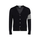 Thom Browne Blauer Woll-Cardigan aus Fleece