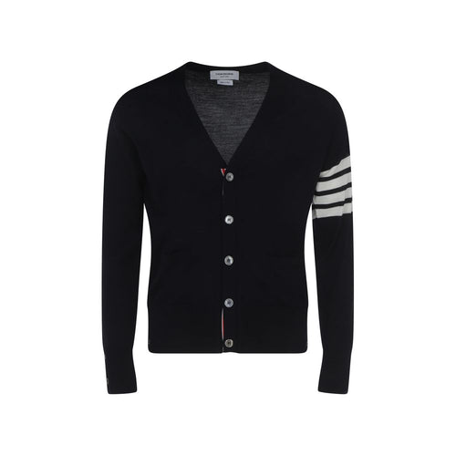 Thom Browne Blauer Woll-Cardigan aus Fleece