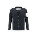 Thom Browne Grauer Wollfleece-Cardigan