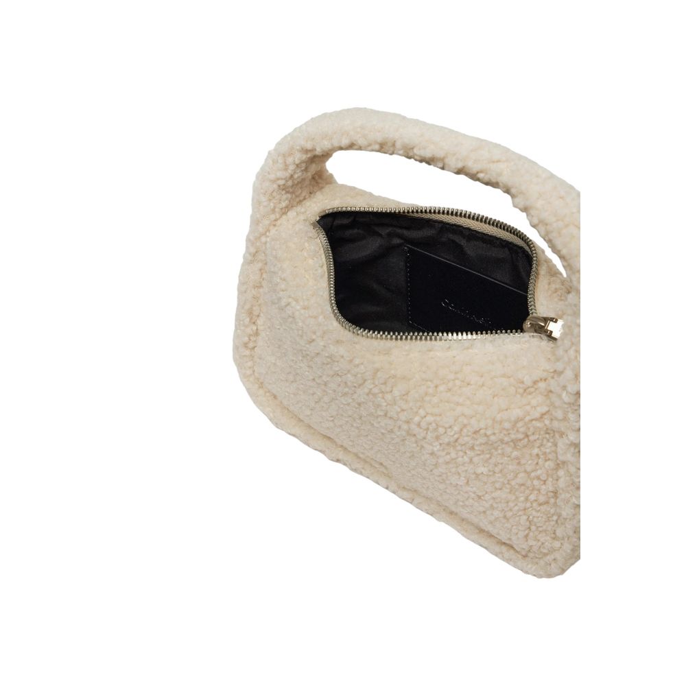 Calvin Klein Jeans Cremefarbene Handtasche aus recyceltem Polyester