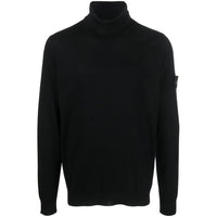 Stone Island Schwarzer Pullover aus Wolle für Männer