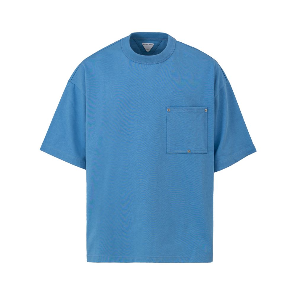 Bottega Veneta T-Shirt aus blauer Baumwolle