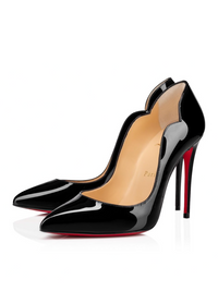 Christian Louboutin Schwarzes Lackleder Hot Chick Pumps 100