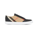 Burberry Schwarz Leder Neu Salmond Turnschuhe