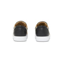 Burberry Schwarz Leder Neu Salmond Turnschuhe