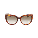 Ferragamo Braune Acetat-Sonnenbrille