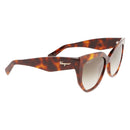 Ferragamo Braune Acetat-Sonnenbrille