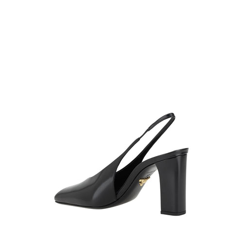 Prada Schwarze Kalbsleder Pumps