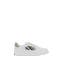 Burberry Weiße Kalbshaut Bos Taurus Sneakers mit niedrigem Schaft