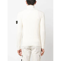 Stone Island Weißer Wollpullover