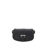 Alexander McQueen Schwarze Kalbshaut Bos Taurus Schultertasche
