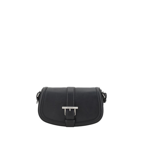 Alexander McQueen Schwarze Kalbshaut Bos Taurus Schultertasche