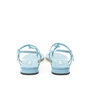 Miu Miu Blaue Lackleder Flip-Flop-Sandale