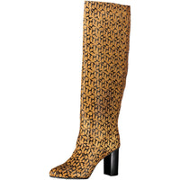 Tommy Hilfiger Beigefarbener Lederstiefel für Damen
