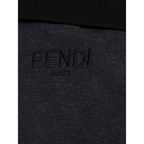 Fendi Schwarzes Baumwoll-Poloshirt
