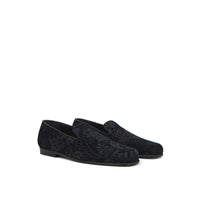 Etro Blaue Leder-Slipper