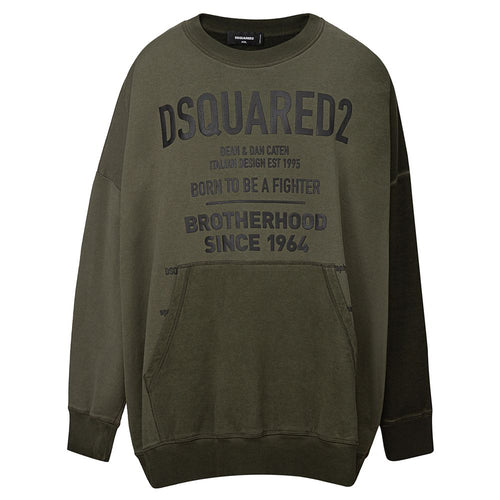 Dsquared² Baumwoll-Sweatshirt in Grün