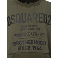 Dsquared² Grüner Baumwoll-Kapuzenpulli