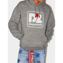 Dsquared² Grauer Baumwoll-Kapuzenpulli