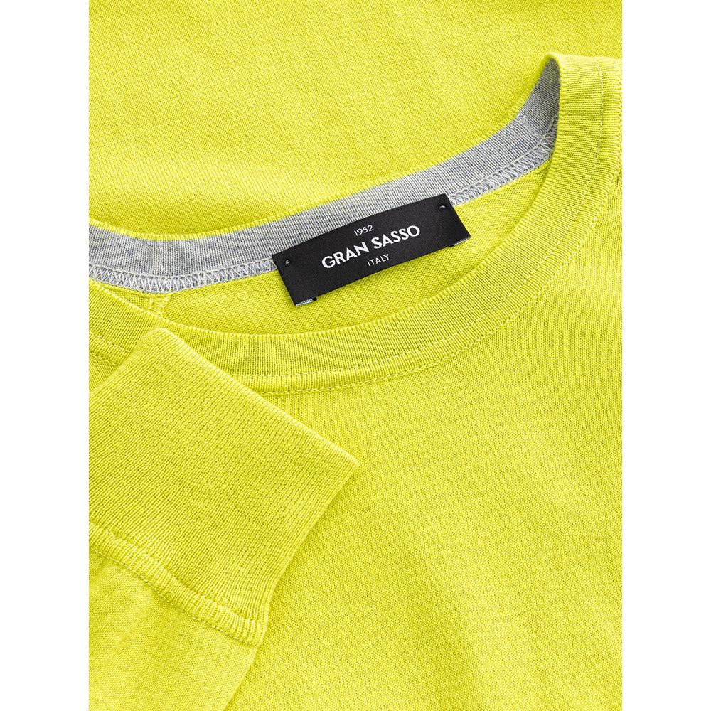 Gran Sasso Sunny Yellow Pullover made of Italian cotton