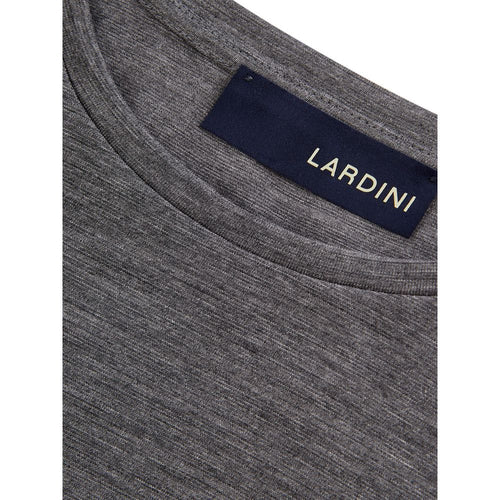 Lardini Elegantes graues Designer T-Shirt aus Wolle