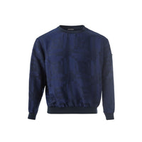 Emporio Armani Elegant linen blue T-shirt for men