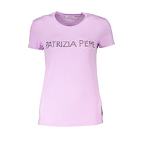 Patrizia Pepe Lila Bio-Baumwolle T-Shirt für Frauen