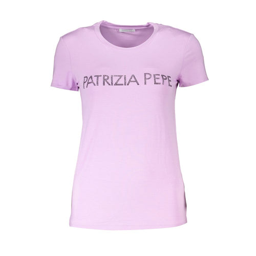 Patrizia Pepe Lila Bio-Baumwolle T-Shirt für Frauen