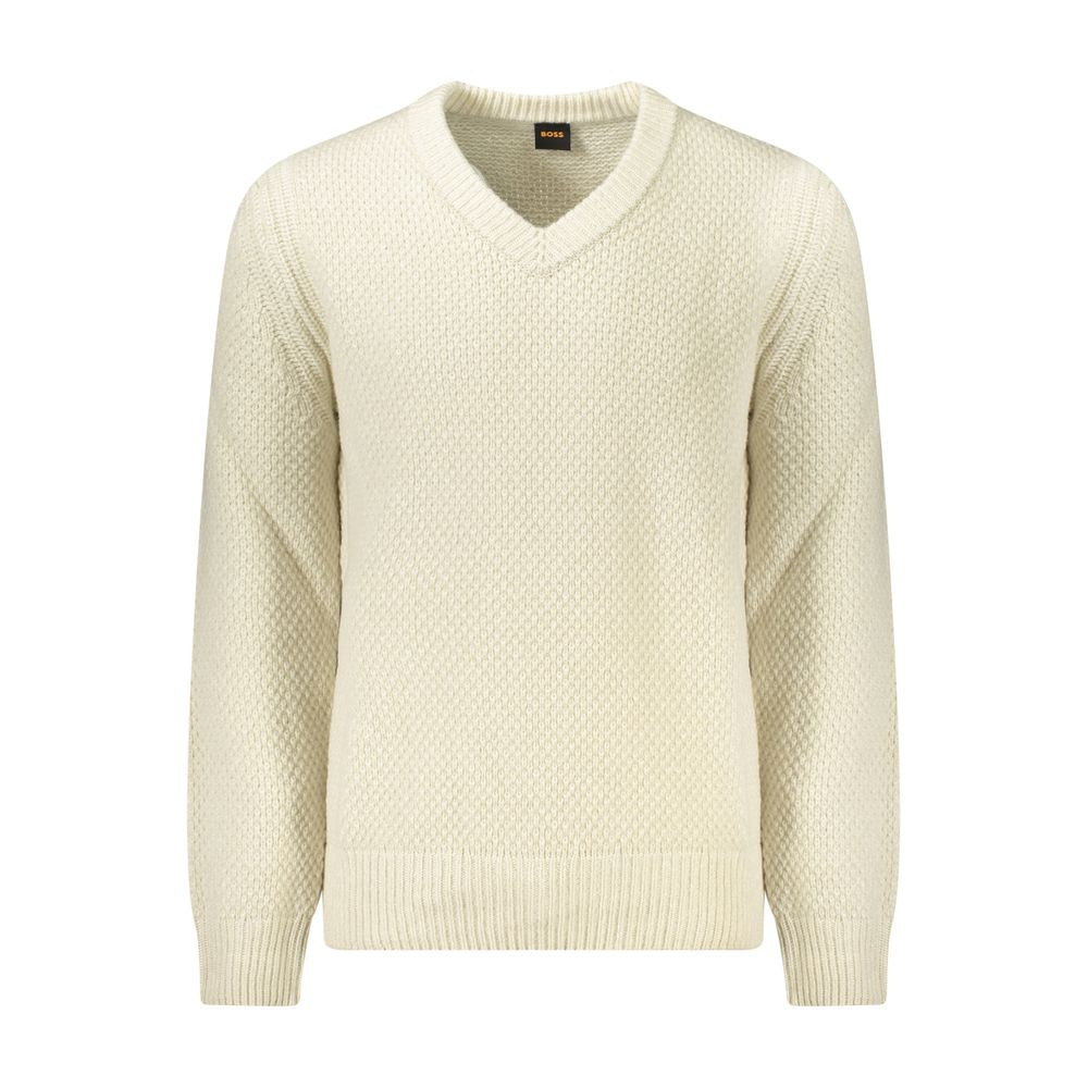 Hugo Boss Beigefarbener Pullover aus Wolle für Männer