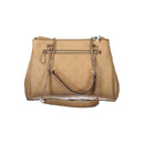 Guess Jeans Beige Polyethylen Frauen Handtasche