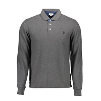 U.S. POLO ASSN. Graues Baumwoll-Polohemd für Männer