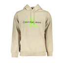 Calvin Klein Beigefarbenes Sweatshirt aus Baumwolle mit Kapuze