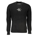 Calvin Klein Schlichter Baumwollpullover mit Rundhalsausschnitt und kontrastierenden Details