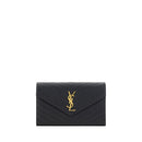 Saint Laurent Schwarze Kalbshaut Bos Taurus Schultertasche