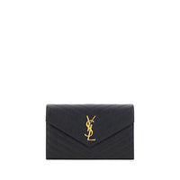 Saint Laurent Schwarze Kalbshaut Bos Taurus Schultertasche