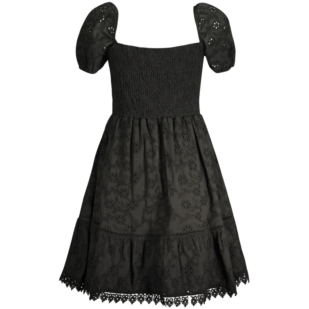 Guess Jeans Schwarzes Baumwollkleid für Frauen
