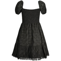 Guess Jeans Schwarzes Baumwollkleid für Frauen
