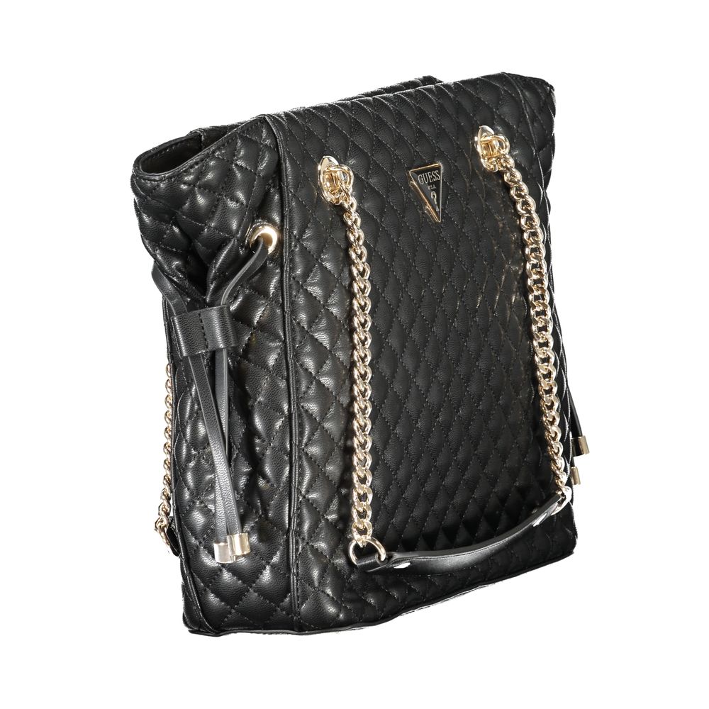 Guess Jeans Schwarz Polyethylen Frauen Handtasche
