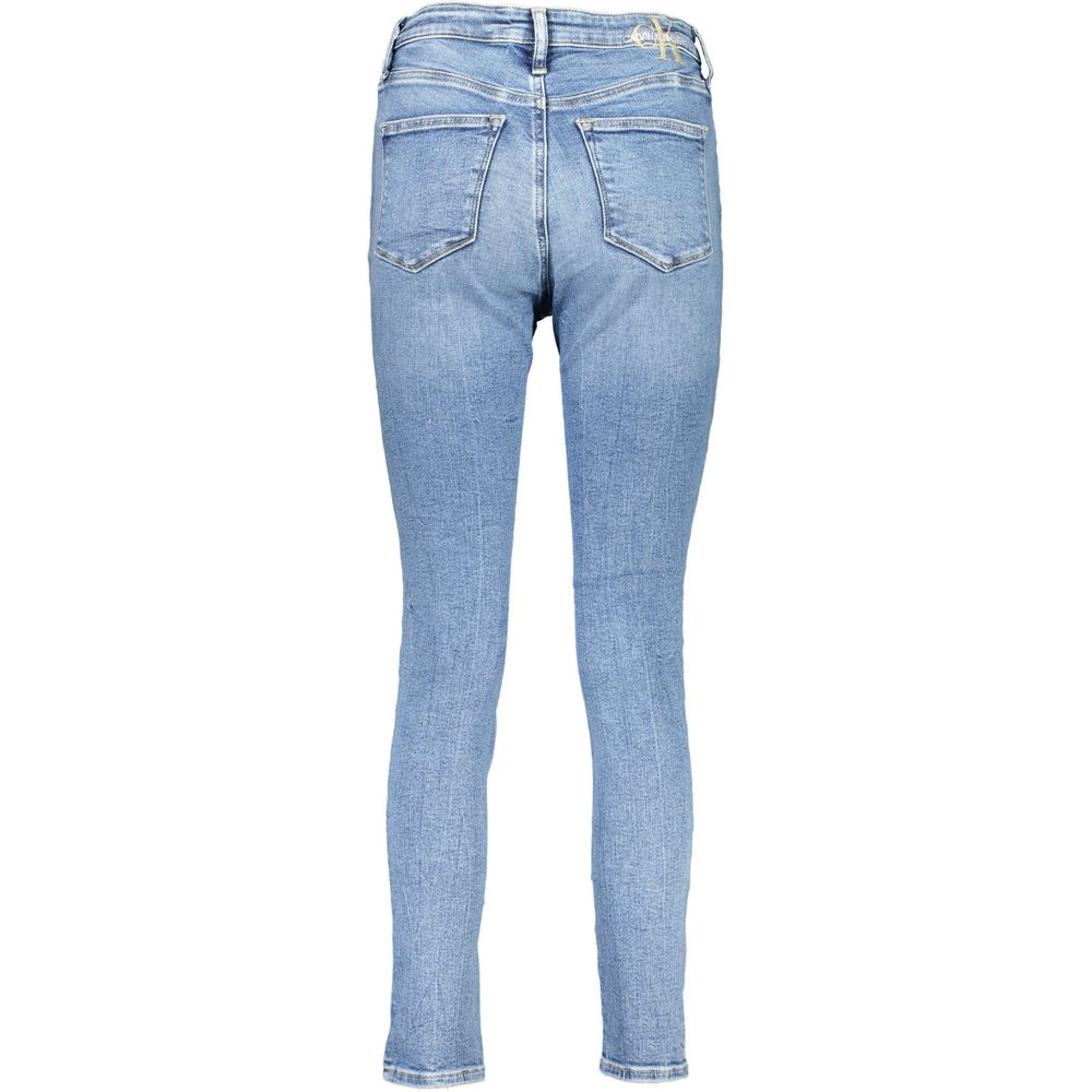 Calvin Klein Blaue Baumwoll-Skinny-Jeans für Frauen mit hohem Tragekomfort