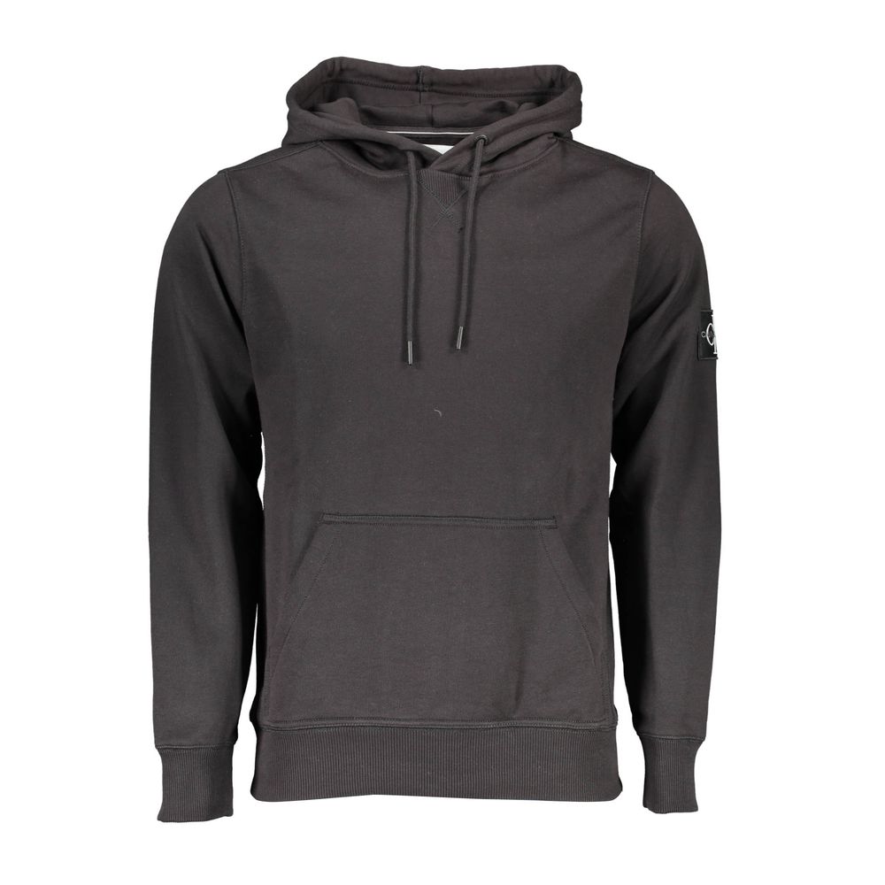 Calvin Klein Schwarzer Baumwollpullover für Männer mit Kapuze