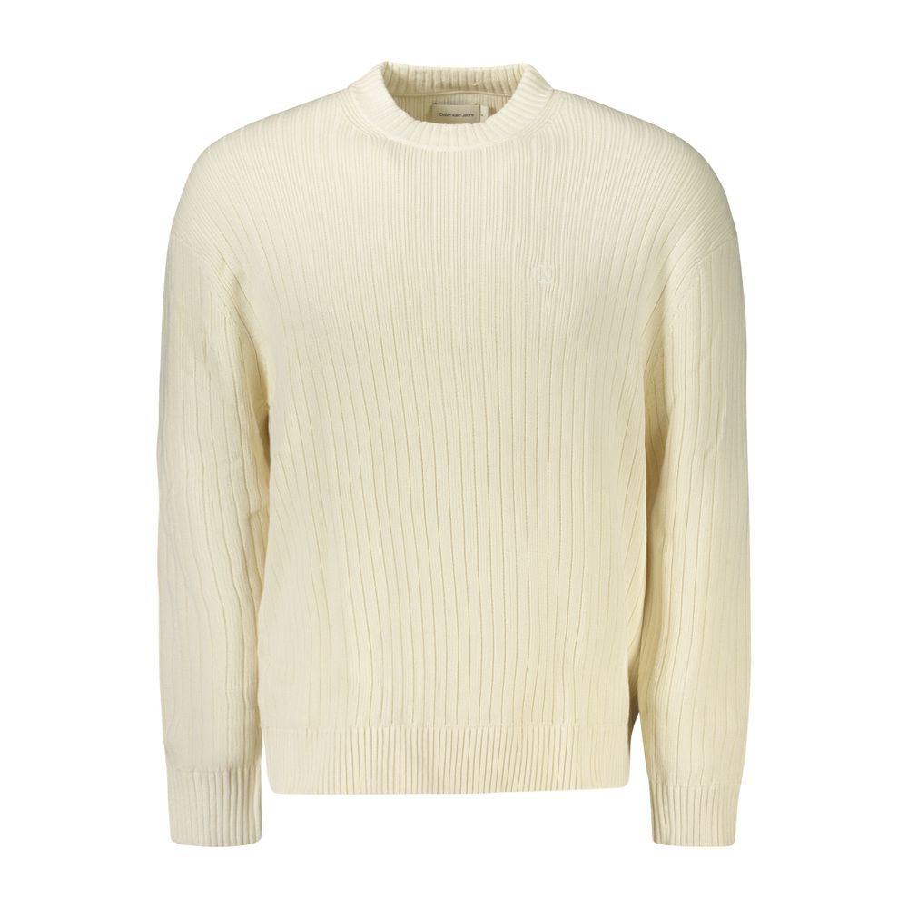 Calvin Klein Weißer Baumwollpullover für Männer