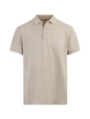 Burberry Polohemd mit Kragen aus Baumwolle in hellem Stein